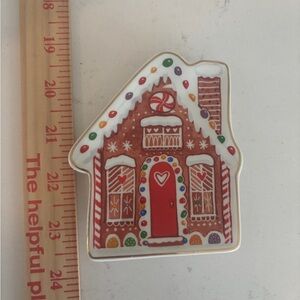 Small Ceramic Gingerbread House Tray
